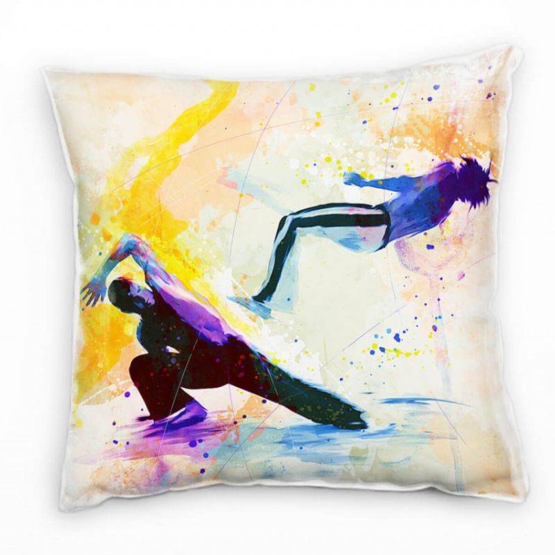 Capoeira I Deko Kissen Bezug 40x40cm für Couch Sofa Lounge Zierkissen