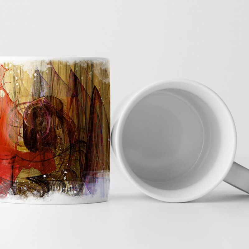 Tasse Geschenk warme Farben; rot Splashart