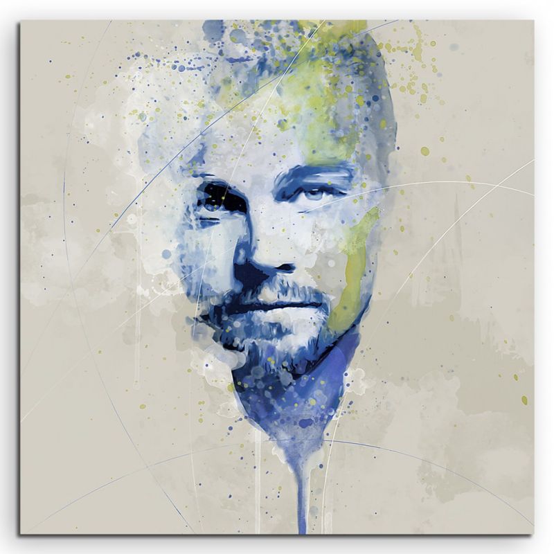 Leonardo DiCaprio I Aqua 60x60cm Wandbild Aquarell Art