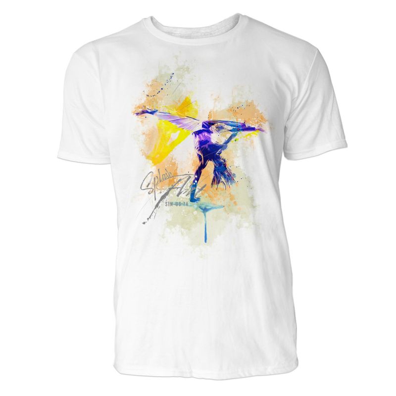 Capoeira einarmiger Handstand  Sinus Art ® T-Shirt Crewneck Tee with Frontartwork