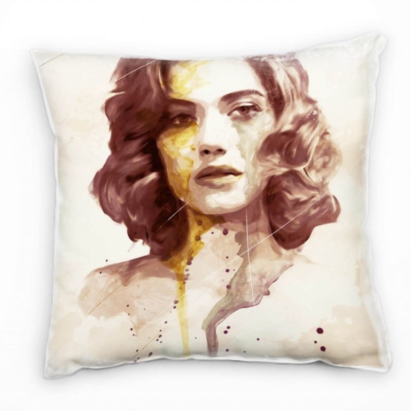 Imogen Poots Deko Kissen Bezug 40x40cm für Couch Sofa Lounge Zierkissen