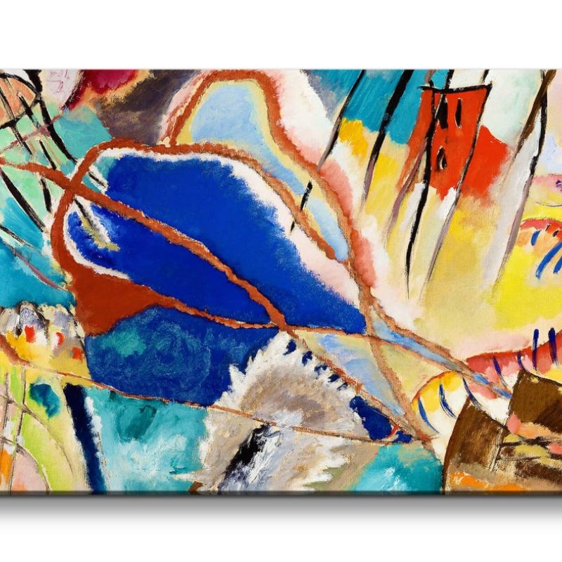 Remaster 120x60cm Wassily Kandinsky weltberühmtes Wandbild Farbenfroh Zeitlos Improvisation No. 30