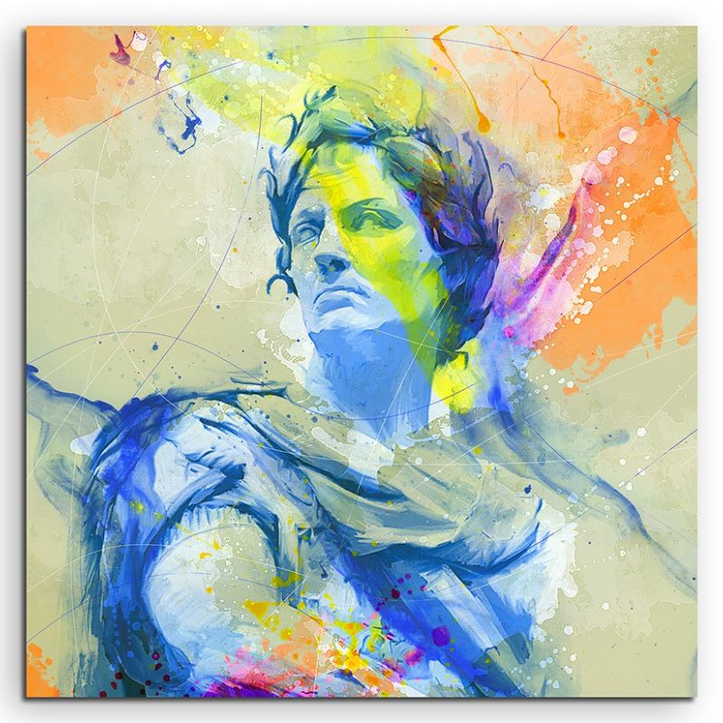 Julius Caesar 60x60cm Aquarell Art Leinwandbild