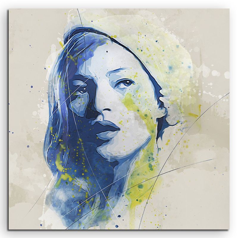 Kate Moss Aqua 90×60 cm Aquarell Kunstbild