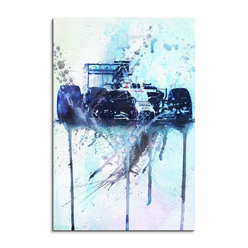 Lewis Hamilton 90x60cm  Aquarell Art Leinwandbild