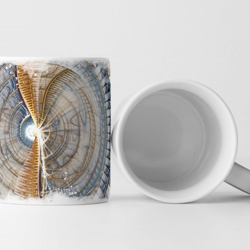 Tasse Geschenk Digitale Grafik – Abstrakte Uhr