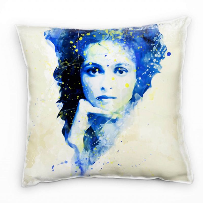 Helena Bonham I Deko Kissen Bezug 40x40cm für Couch Sofa Lounge Zierkissen