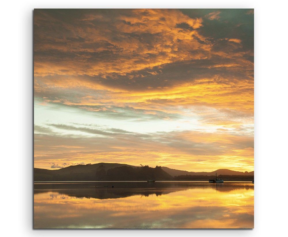 Landschaftsfotografie –  Waikawa Bay bei Sonnenaufgang, Neuseeland  auf Leinwand