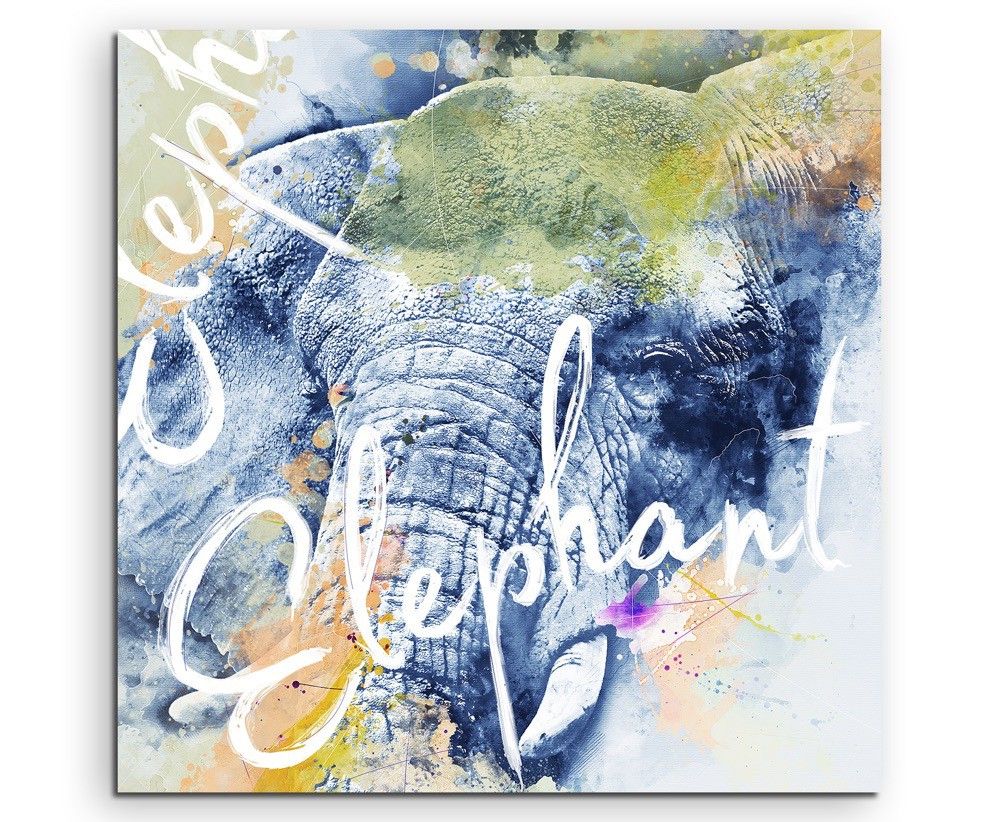 Wilde Elefant mit Kalligraphie