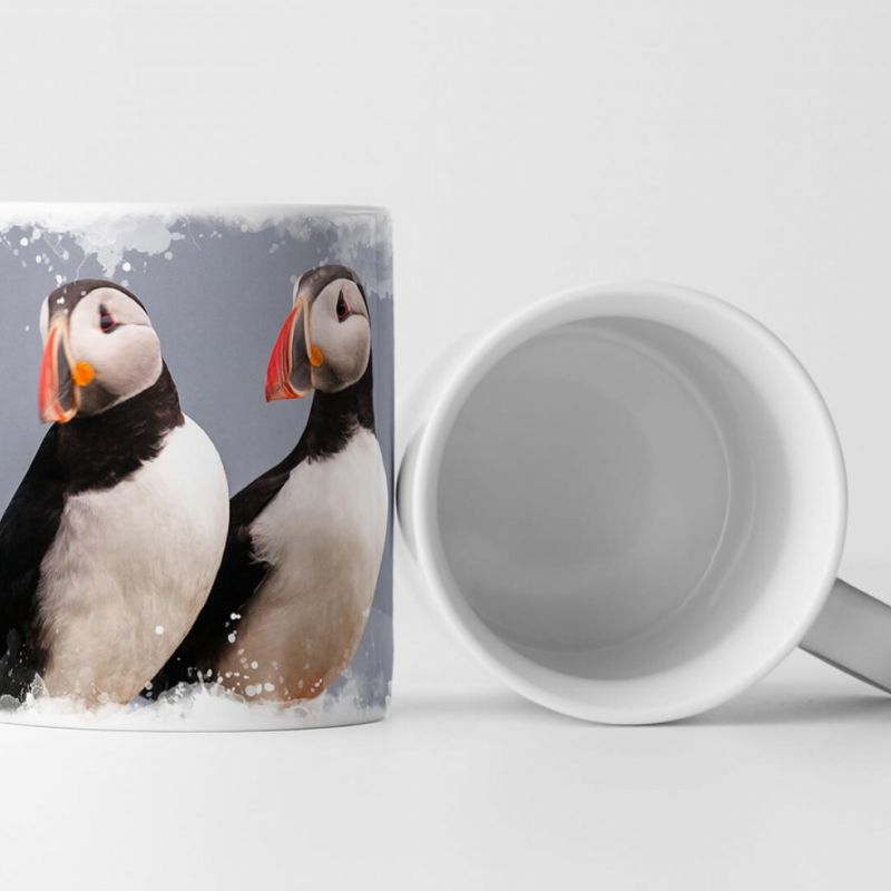 Tasse Geschenk Tierfotografie – Süße Puffins aus Norwegen