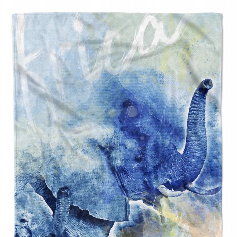 Handtuch Strandhandtuch Saunatuch Kuscheldecke SplashArt Tier Serie Kunstvoll Elephant Fa