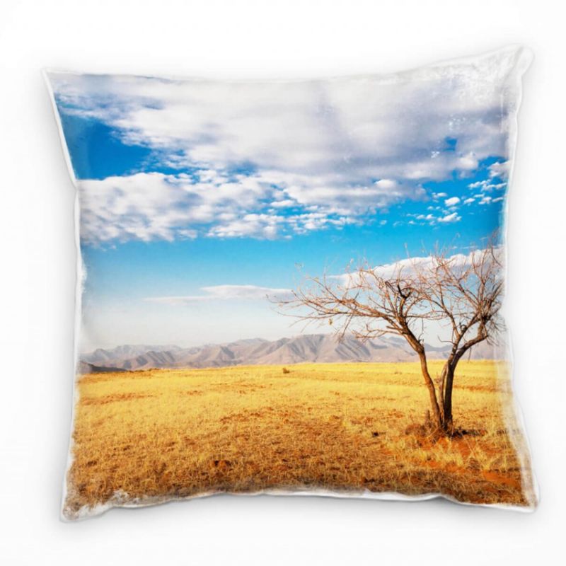 Landschaften, Natur, Berge, bewölkt, blauer Himmel Deko Kissen 40x40cm für Couch Sofa Lounge Zierkis