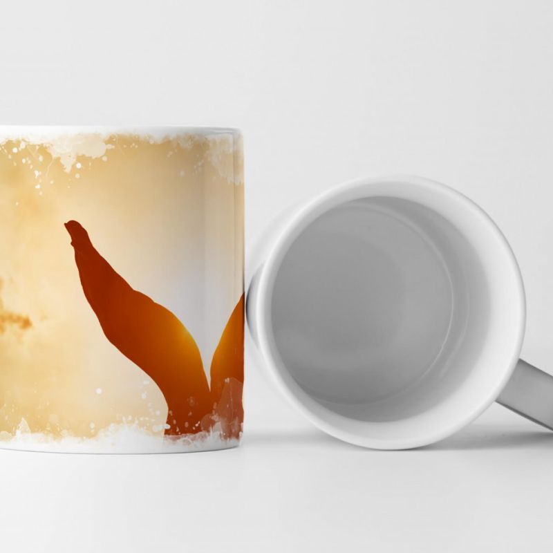 Tasse Geschenk Fotografie – erhobene Hände halten die Sonne