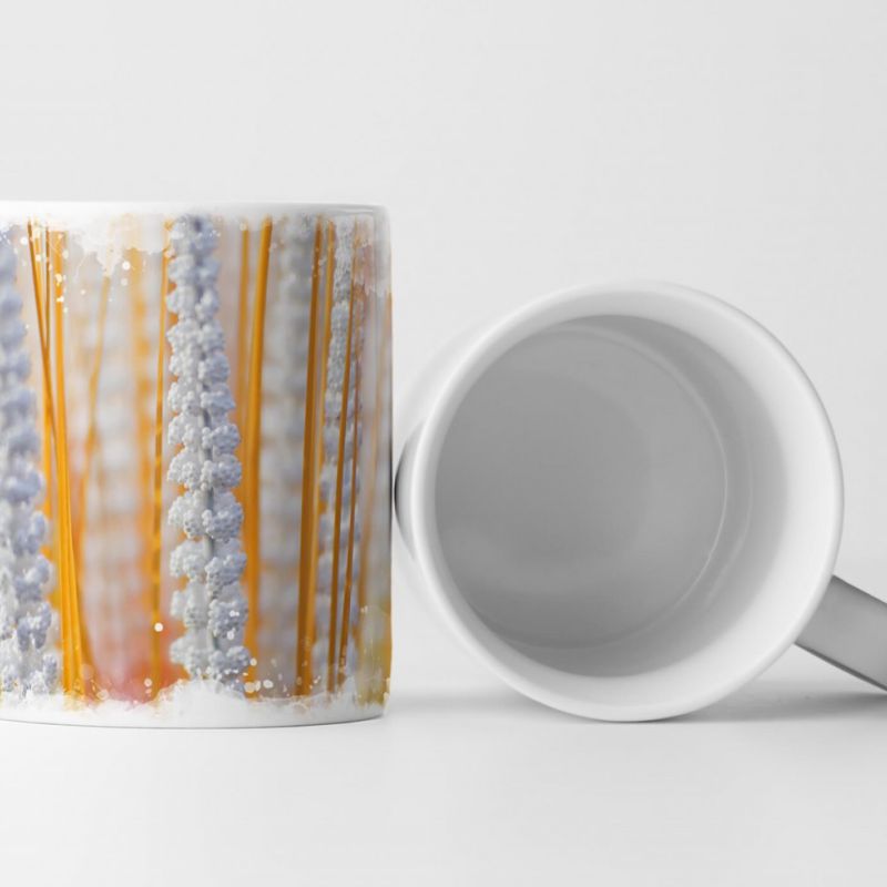 Tasse Geschenk Plastikblumen