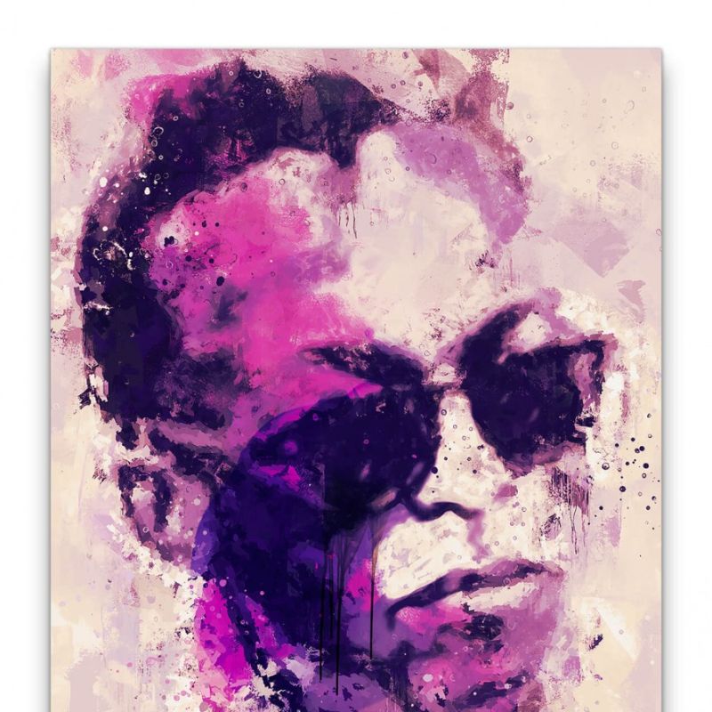 Miles Davis Porträt Abstrakt Kunst Musiklegende Jazz Trompeter 60x90cm Leinwandbild