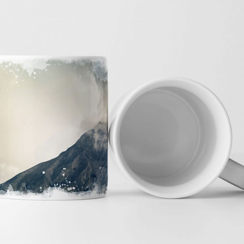 Tasse Geschenk Landschaftsfotografie – Rauchender Tungurahua Vulkan Ecuador