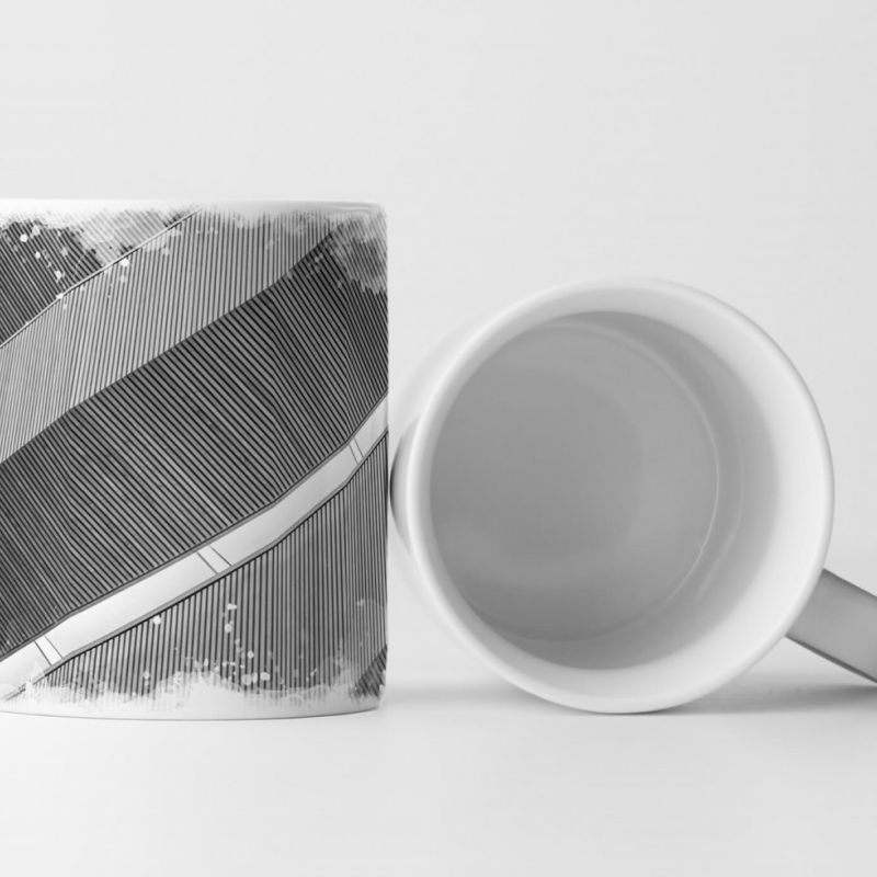 Tasse Geschenk abstrakte Architektur – anthrazit Bauwerk