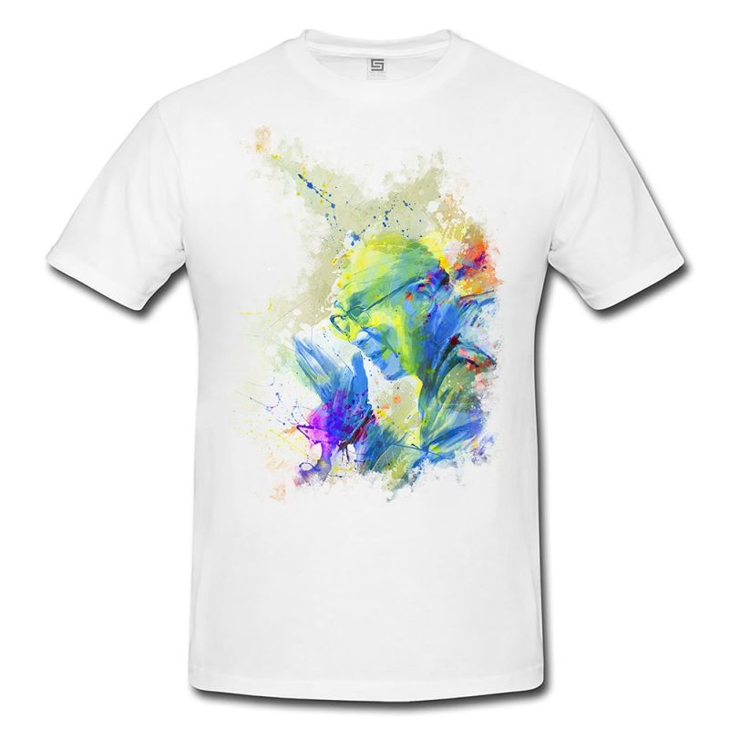 Dalai Lama I Herren T- Shirt , Stylisch aus Paul Sinus Aquarell Color