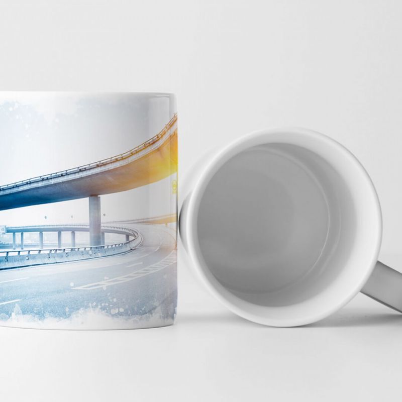 Tasse Geschenk Architekturfotografie – Betonbrücke Shanghai China