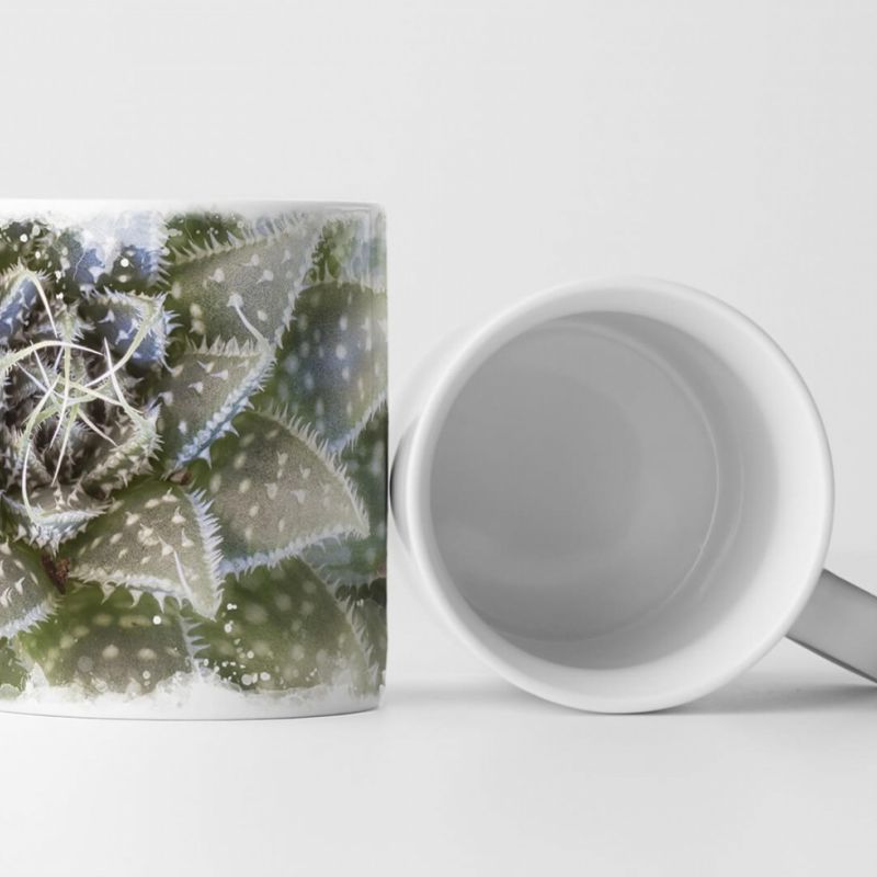 Tasse Geschenk Naturfotografie – Sukkulente mit Stacheln und Punkten