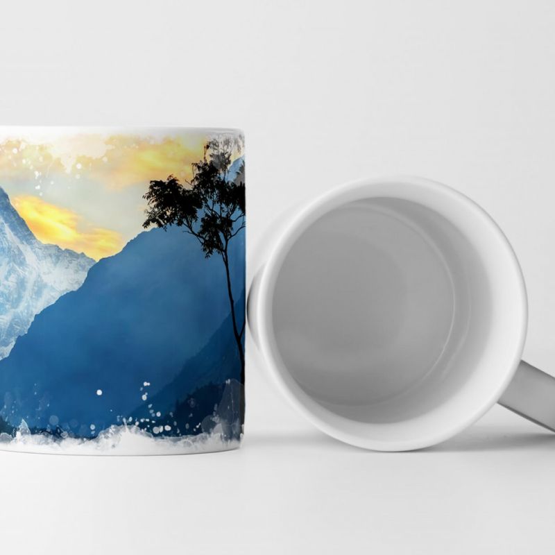 Tasse Geschenk einsamer Baum im Himalaya