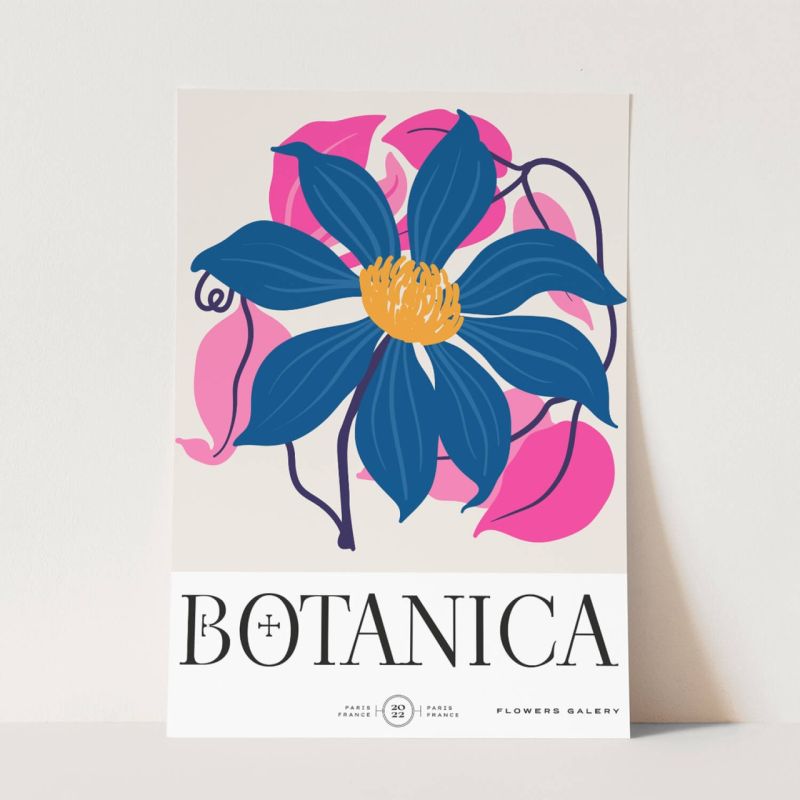 Botanica Wunderschöne Blumen Illustration Dekorativ Modern Farbenfroh