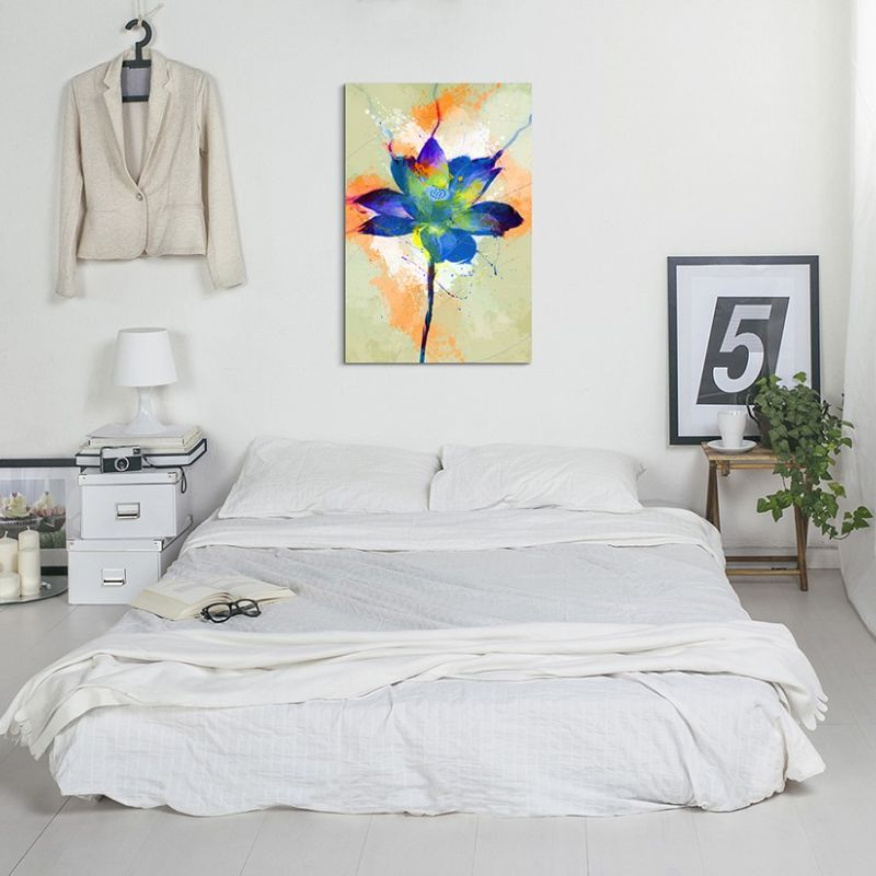 Blume VI 90x60cm Aquarell Art Leinwandbild