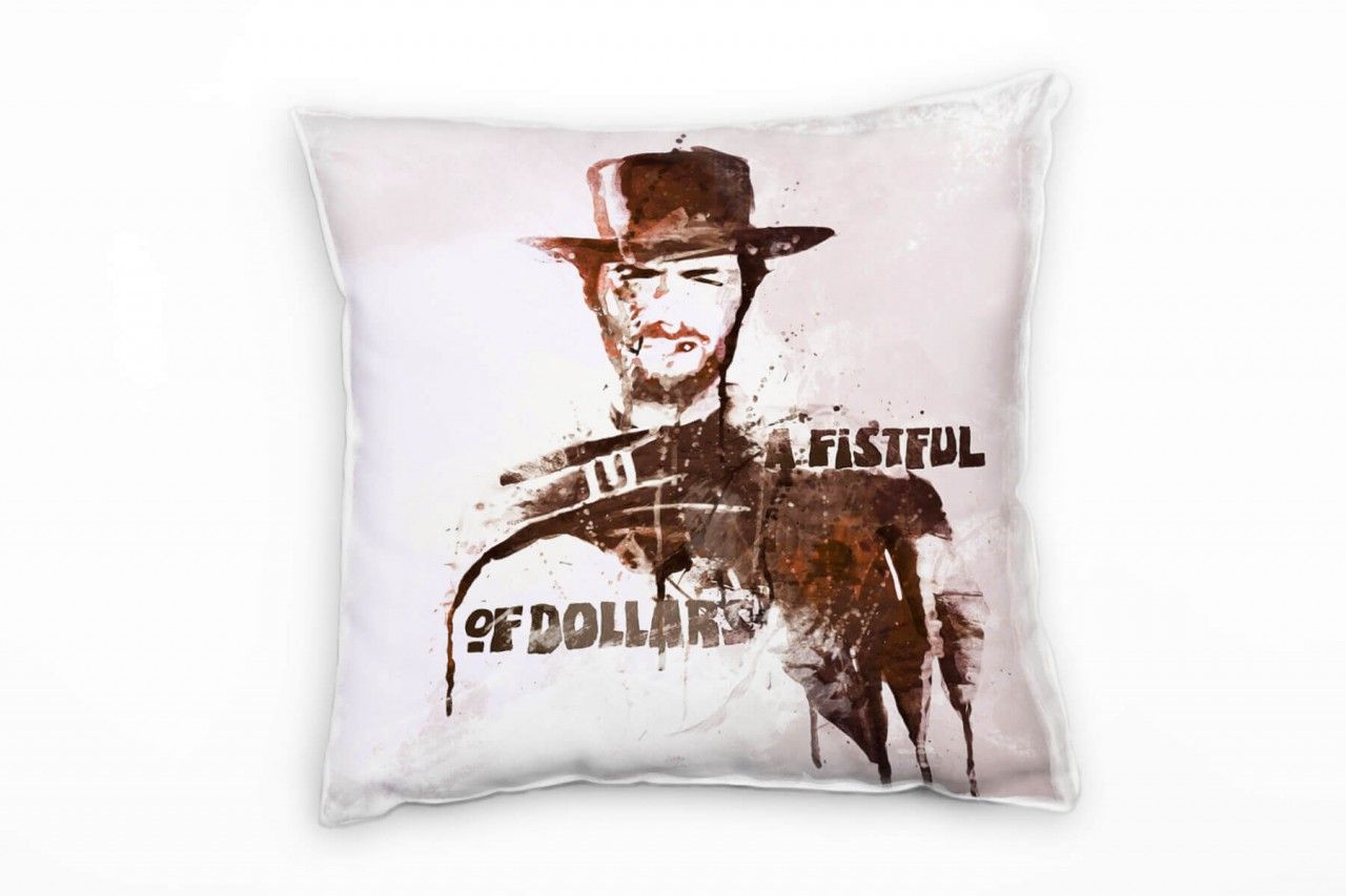 A Fistful of Dollars Deko Kissen Bezug 40x40cm für Couch Sofa Lounge Zierkissen