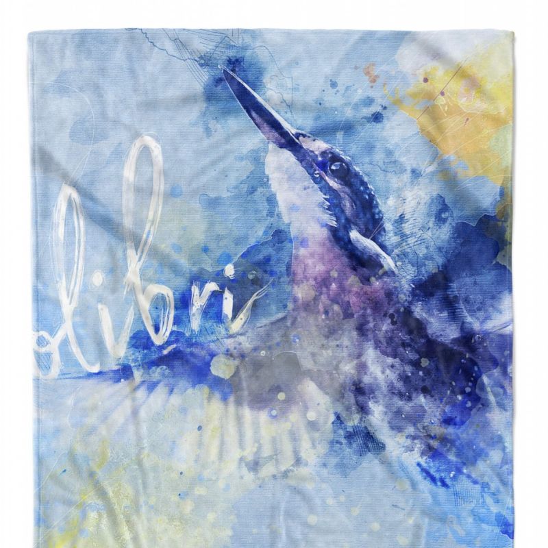 Handtuch Strandhandtuch Saunatuch Kuscheldecke SplashArt Tier Serie Kunstvoll Kolibri III