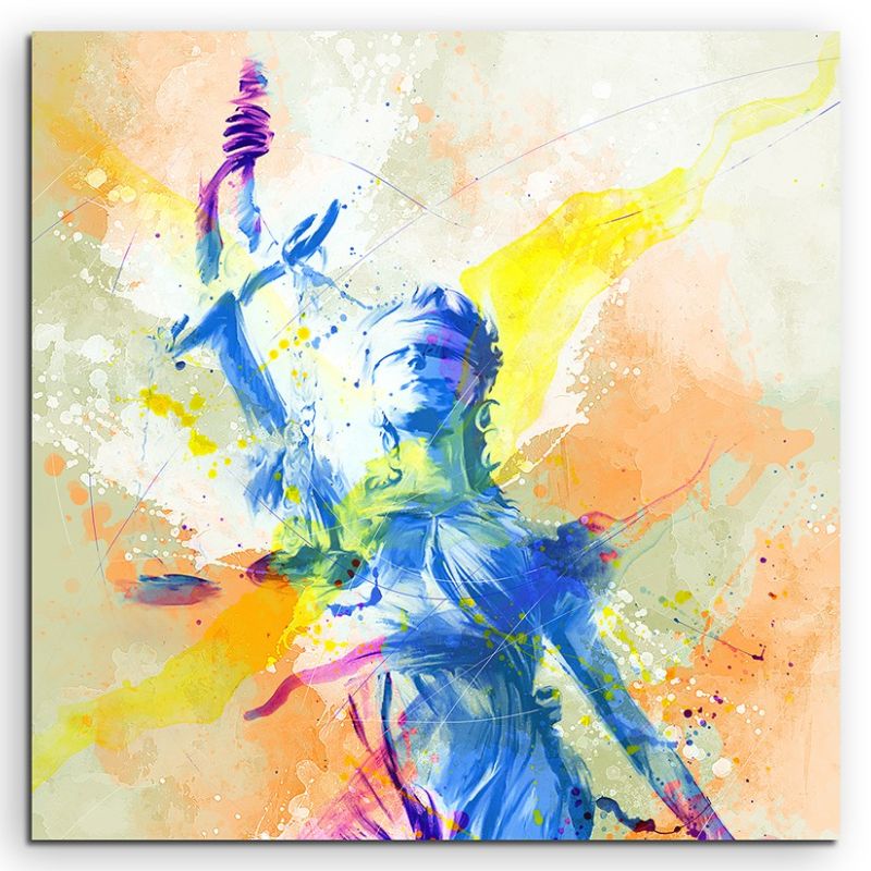 Justicia I 60x60cm Aquarell Art Leinwandbild