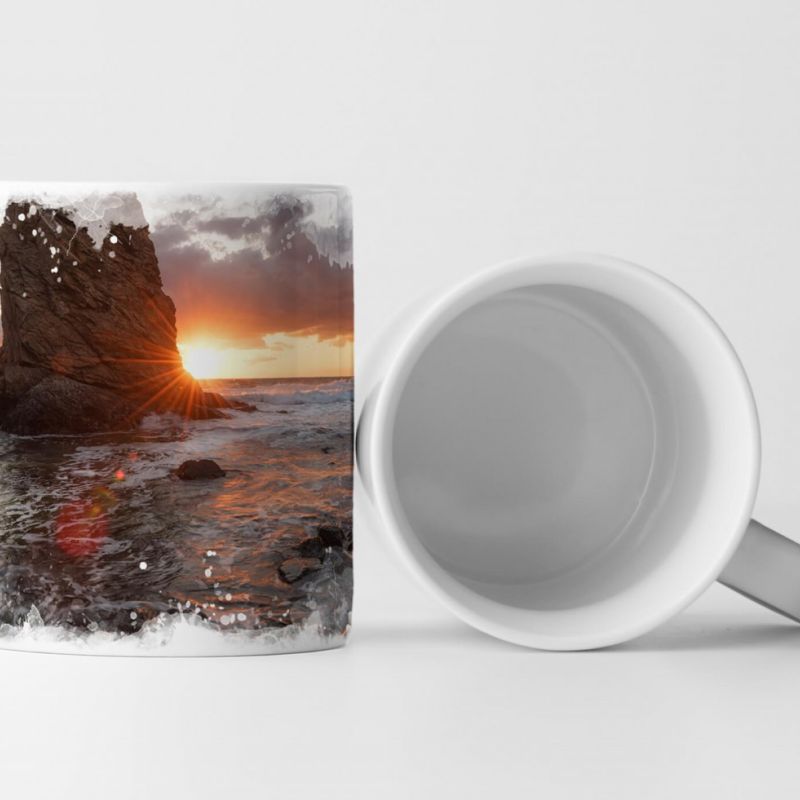 Tasse Geschenk Naturfotografie – Felsen im Wasser Bulgarien