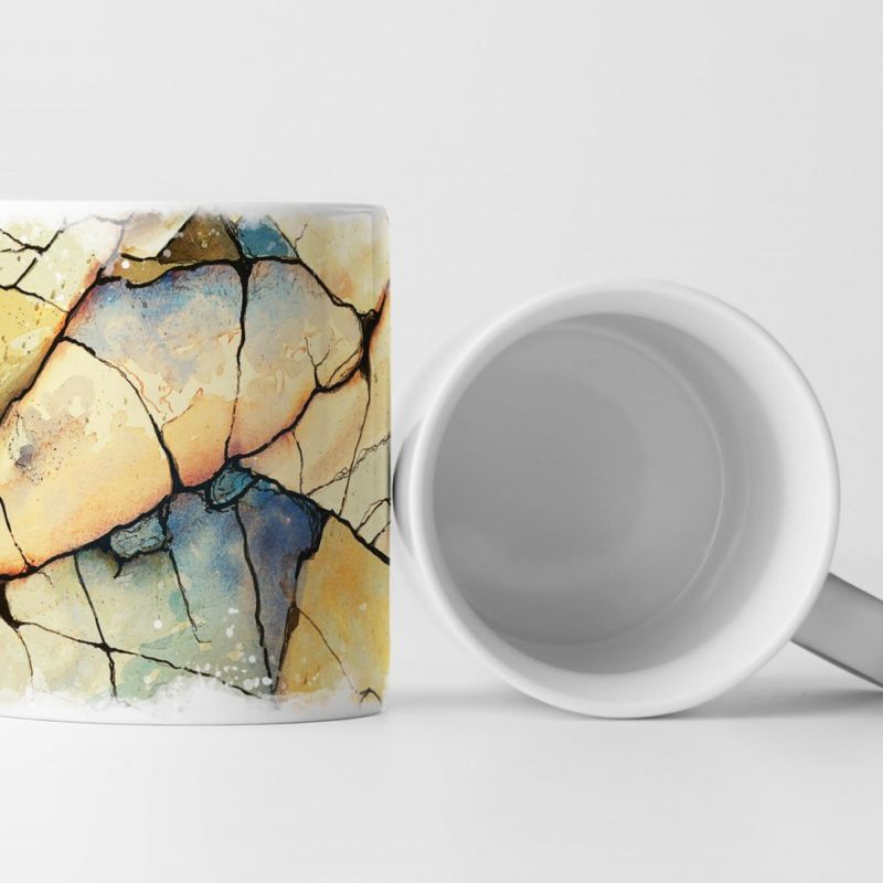 Tasse Geschenk Illustration – Felsen am Strand