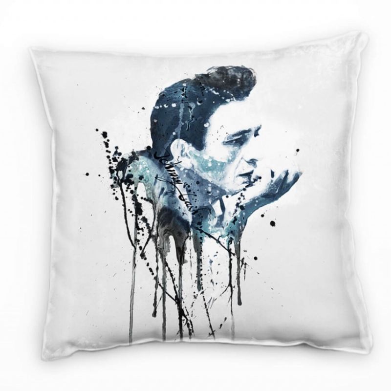 Johnny Cash II Deko Kissen Bezug 40x40cm für Couch Sofa Lounge Zierkissen