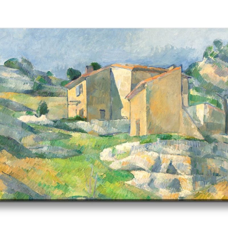 Remaster 120x60cm Paul Cézanne weltberühmtes Wandbild Houses in Provence