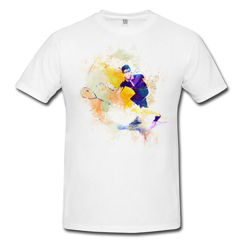 Squash I  Herren und Damen T-Shirt Sport Motiv aus Paul Sinus Aquarell