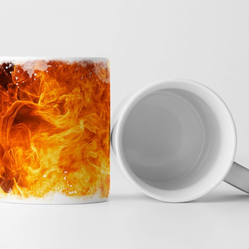 Tasse Geschenk Künstlerische Fotografie – Flammendes Feuer