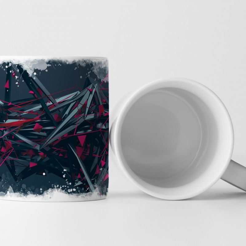 Tasse Geschenk Digitale Grafik – Futuristische Struktur im leeren Raum