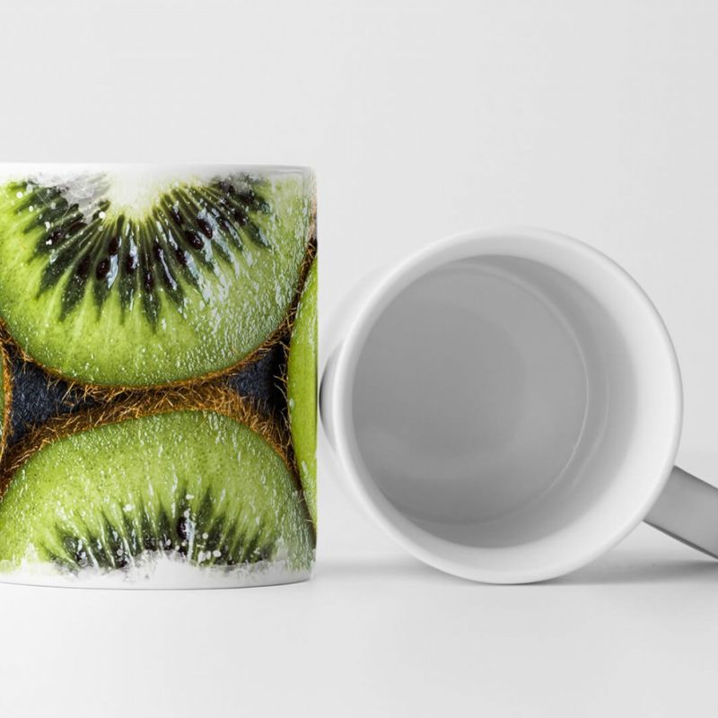 Tasse Geschenk Food-Fotografie – Aufgeschnittene Kiwi