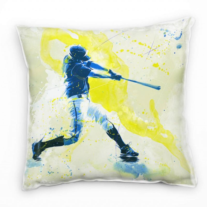 Baseball III Deko Kissen Bezug 40x40cm für Couch Sofa Lounge Zierkissen