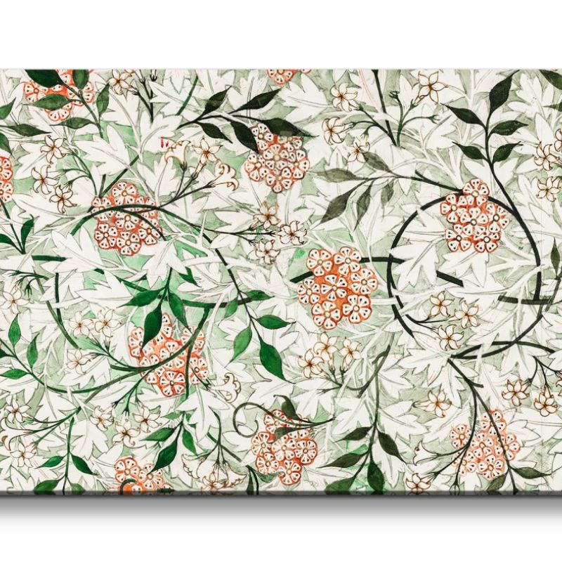 Remaster 120x60cm Blumenmuster William Morris Malerei Blumen Blüten Vintage Dekorativ