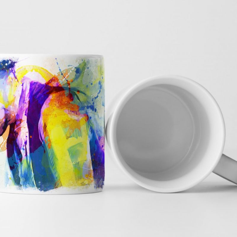 Saxophon Spieler Tasse als Geschenk,  Design Sinus Art