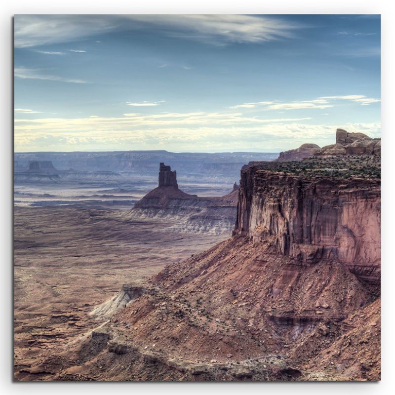 Landschaftsfotografie – Felsen im Canyonlands Nationalpark, Utah, USA auf Leinwand