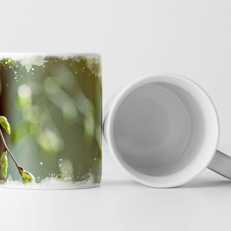 Tasse Geschenk Naturfotografie – Zweig im Frühlingslicht