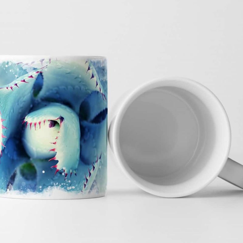 Tasse Geschenk Naturfotografie – Sukkulente mit roten Stacheln