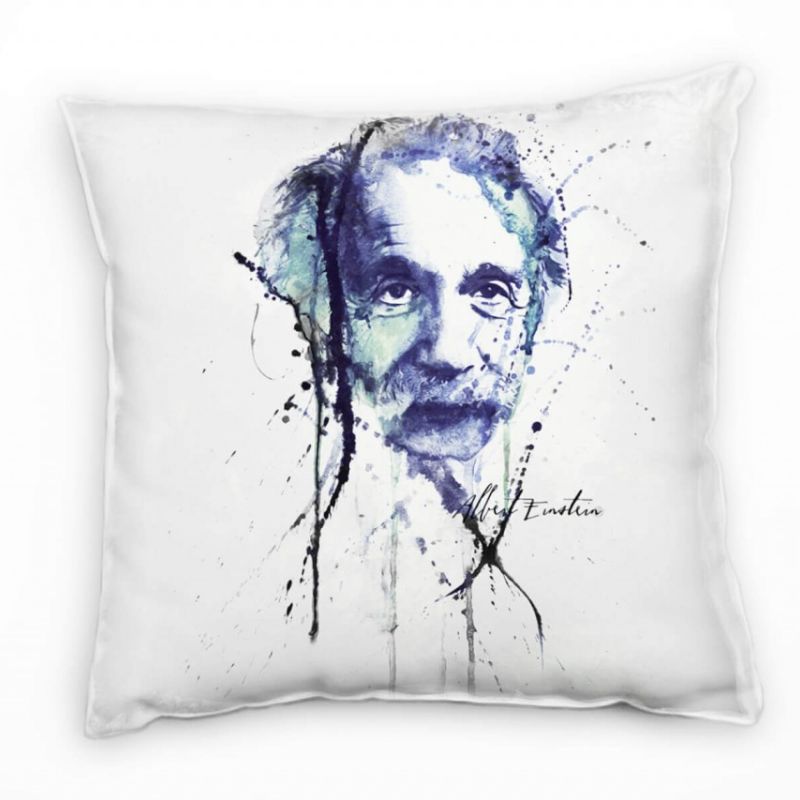 Albert Einstein Deko Kissen Bezug 40x40cm für Couch Sofa Lounge Zierkissen