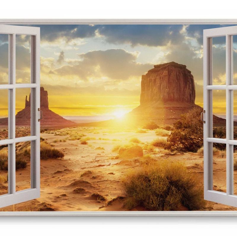 Wandbild 120x80cm Fensterbild USA Grand Canyon Sonnenuntergang Abendrot