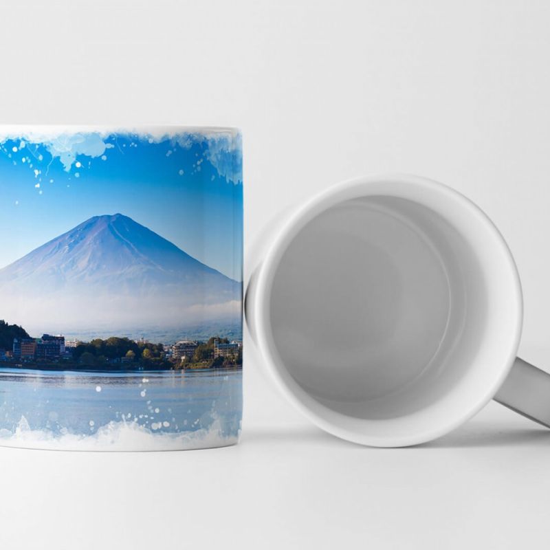 Tasse Geschenk Landschaftsfotografie – Fischer vor Mount Fuji