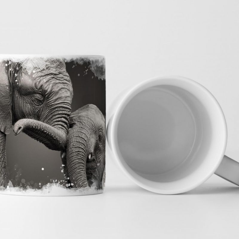 Tasse Geschenk Tierfotografie – Elefantenpaar