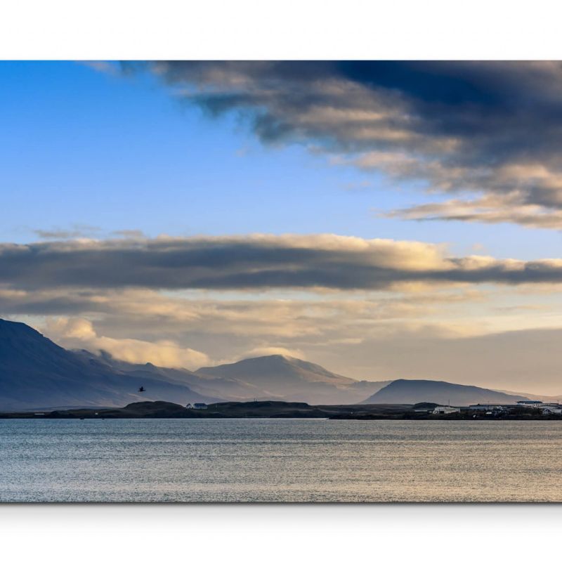 Fjordlandschaft in Island – Leinwandbild