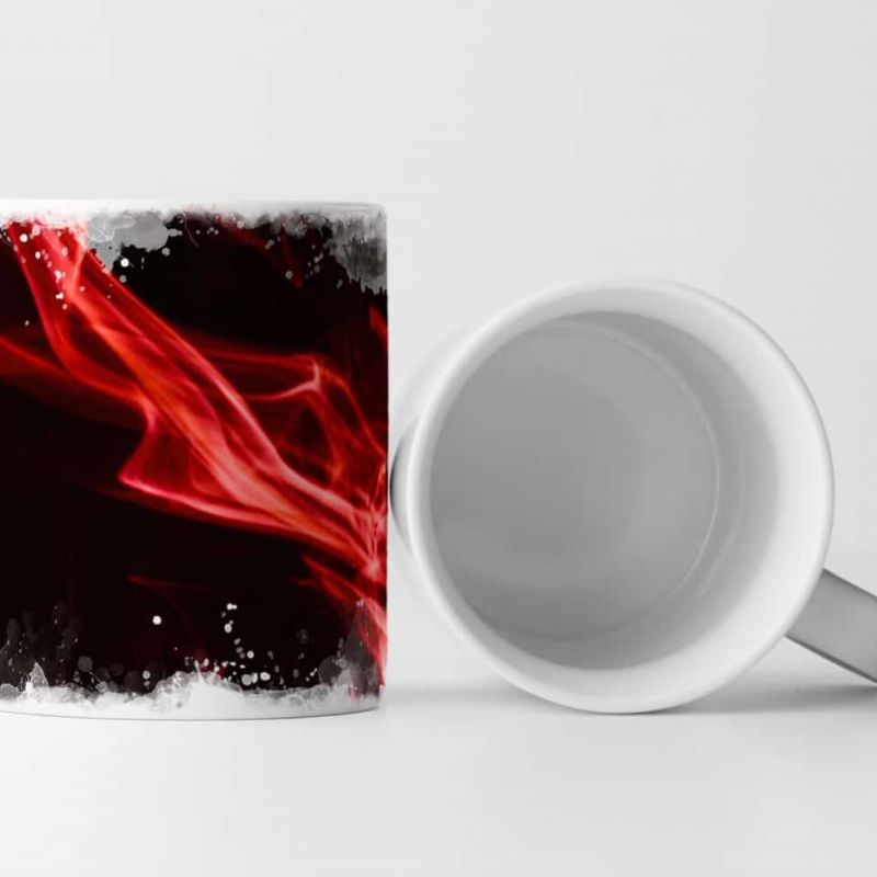 Tasse Geschenk Fotografie roter Rauch